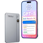AI Voice Recorder & Transcriber with GPT-5 Analysis   30-Hour Recording, 112-Language Speech-to-Text & Auto Summary for Meetings, Lectures & Interviews,Grey