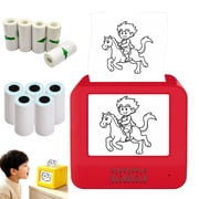 AI Voice Sticker Maker, Sticker Box Printer, AI Voice Sticker Maker Machine,Creation,Portable Inkless Thermal Sticker Printer with WiFi & Voices 5 Paper Rolls for DIY Crafts