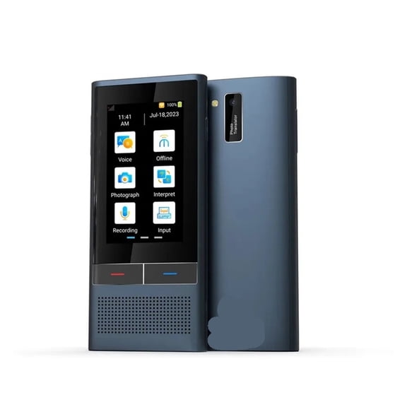 AI Voice Translator 117 Languages 3.1inch IPS Screen 4G Internet 8G Memory Recording Intelligent Translated