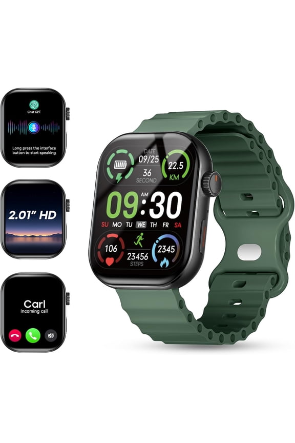 AI  Watch with ChatGPT  Calling, App AI Dial 2.01" Fitness , 100+ Modes,  Sleep Calorie  for Men and Women for Android iOS