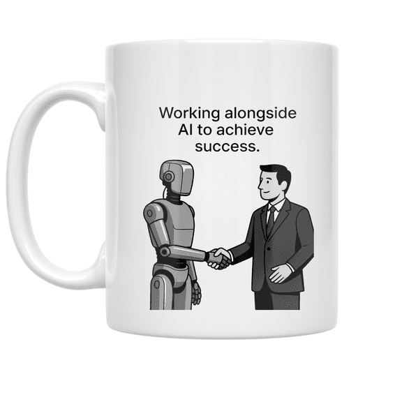 AI Work Collaboration Design - Tech-Savvy Professional - 11 oz Ceramic Coffee Mug