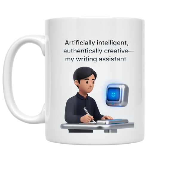 AI Writing Tools Collaboration - Writer Enthusiast - 11 oz Ceramic Coffee Mug