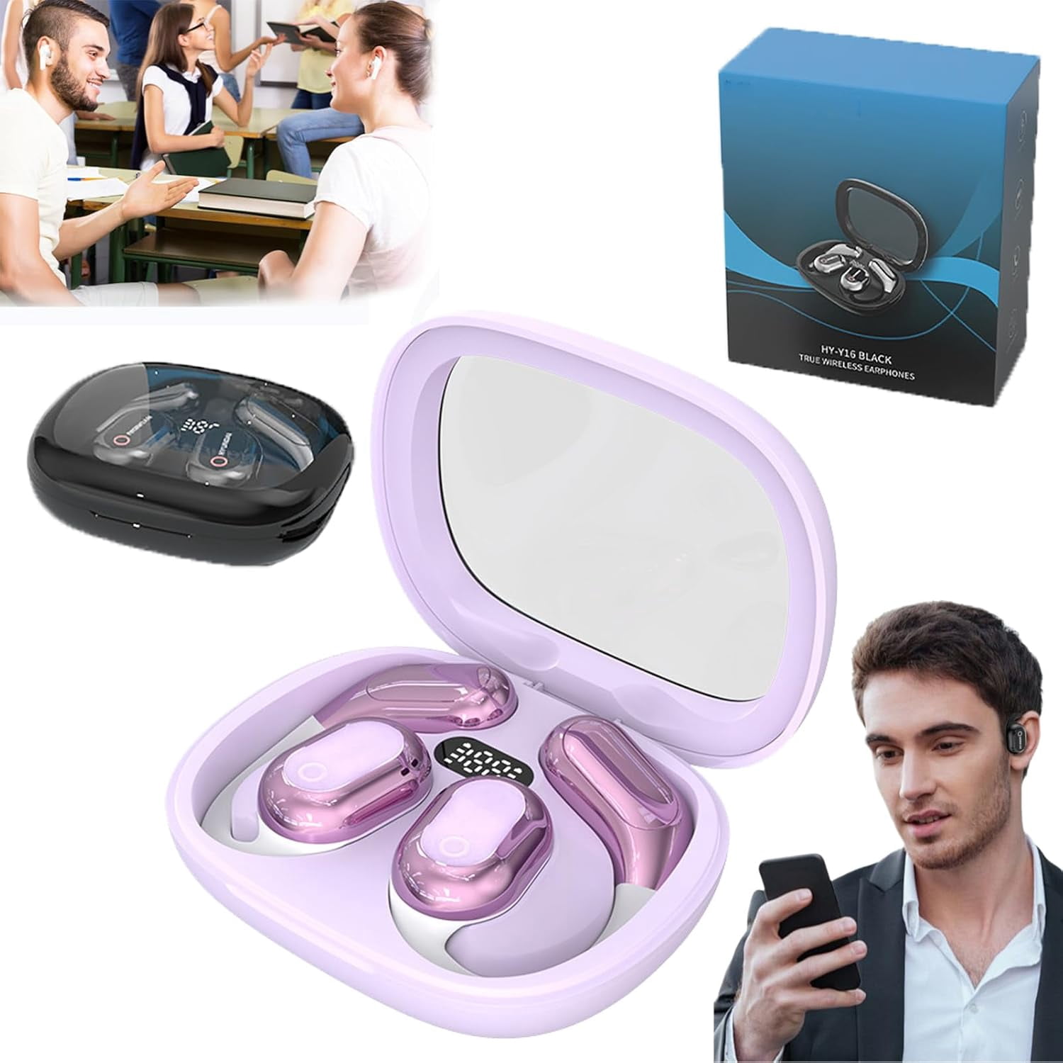 Ai Hy-Undai Y16 Wireless Bluetooth Earbuds With Wireless Translation, Support 114 Different Languages, Equipped