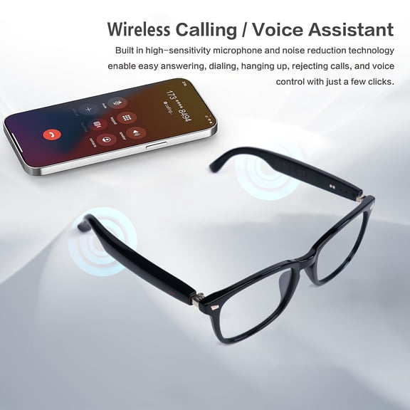 AI smart Glasses: Real-Time Translation for 160 Languages, GPT Chat, Music & Hands-Free Calls, All-Gender Design