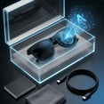 thumbnail image 1 of AI smart glasses with Bluetooth audio and real-time translation. Support calls, music and voice control, lightweight for travel, driving and work., 1 of 8