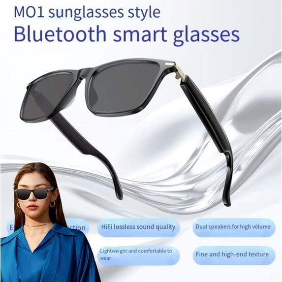 AI translation smart glasses, noise reduction for music calls, ultra long battery life for meeting recording, waterproof Bluetooth glasses
