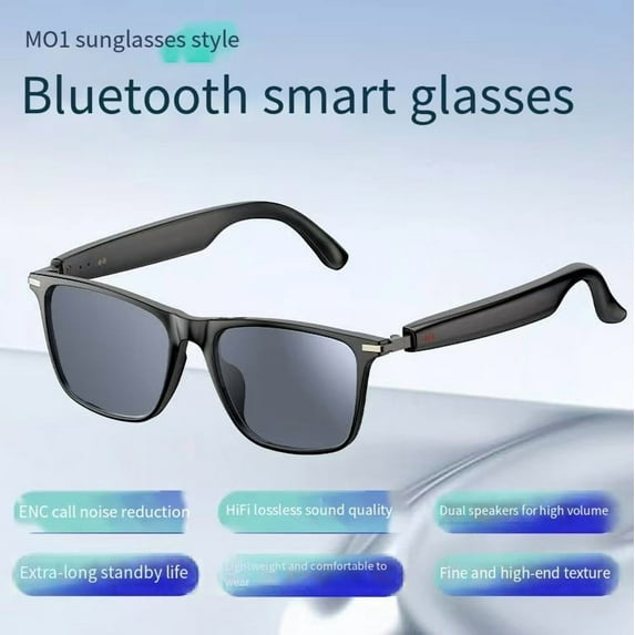 AI translation smart glasses, noise reduction for music calls, ultra long battery life for meeting recording, waterproof Bluetooth glasses