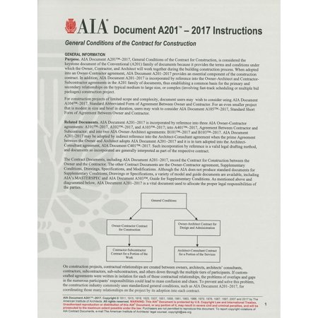 AIA Document A201 - Only Includes A201 - 2017 General Conditions
