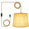thumbnail image 1 of Aiboo Modern Adjustable Pendant Lamp with Natural Hemp, 1 of 7