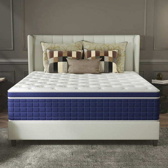 lemontalking 12 inch Gel Memory Foam Hybrid Mattress Pocket Spring in a Box Medium Firm,Queen Mattress
