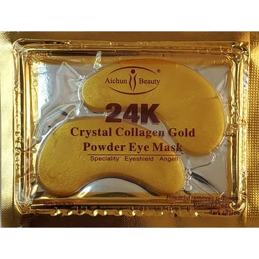 AICHUN BEAUTY 100 Pairs 24K Gold Powder Collagen Eye Mask Sheet Patch Anti Ageing Remove Bags Dark Circles Anti Wrinkle Moisturizing