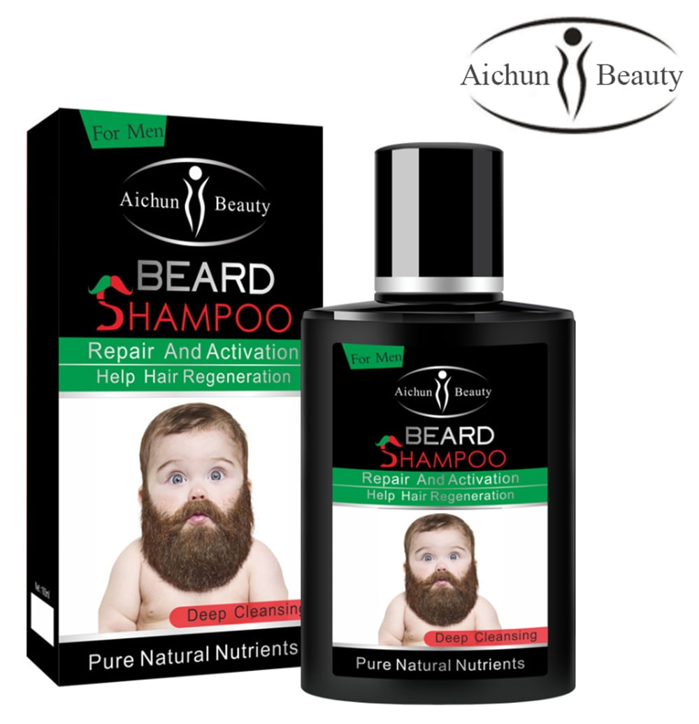 AICHUN BEAUTY Beard Hair Growth Shampoo Regeneration Repair and Activation Pure Natural Nutrients Rich in Vitamins Essence 100ml