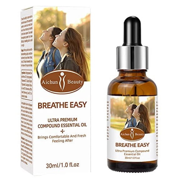 AICHUN BEAUTY Breath Easy Essential Oil Inhale Serum Assist Respiratory System Due Cold Cough 30ml/1fl.oz