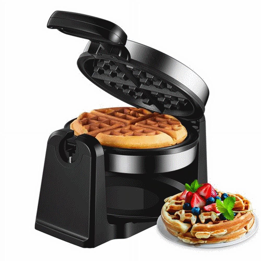 AICOOK 180° Flip Belgian Waffle Maker, Waffle Iron, Stainless steel, 4Slice, Nonstick, Silver