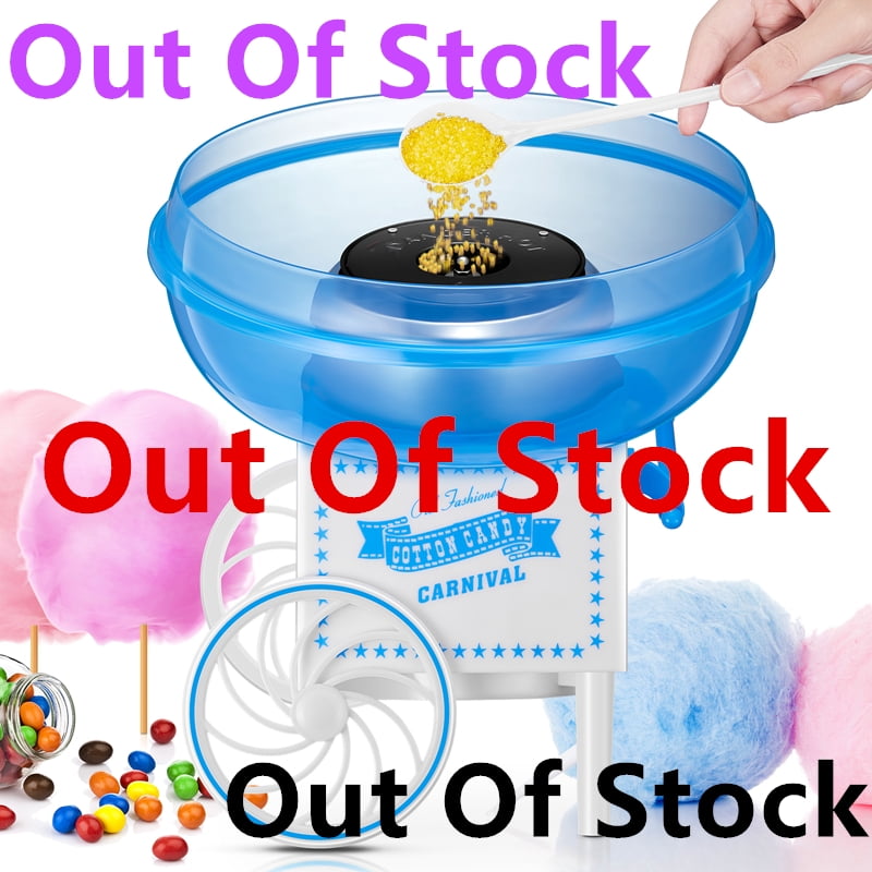 Cotton Candy Machine, Cotton Candy Maker for Kids with Candy Spoon and 10 Candy Sticks, Christmas Blue, FOHERE