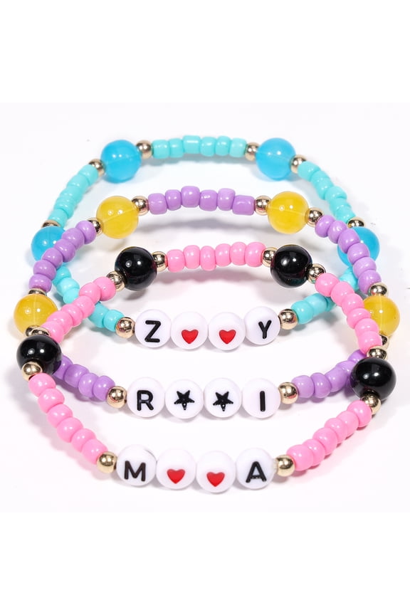 3Pcs Bracelets Set for Kpop Merch Bracelets Inspired Bracelets Stackable Stretch Bracelets Jewelry Birthday Christmas Outfit for KPop Stuff Fans Cosplay Gifts Accessories