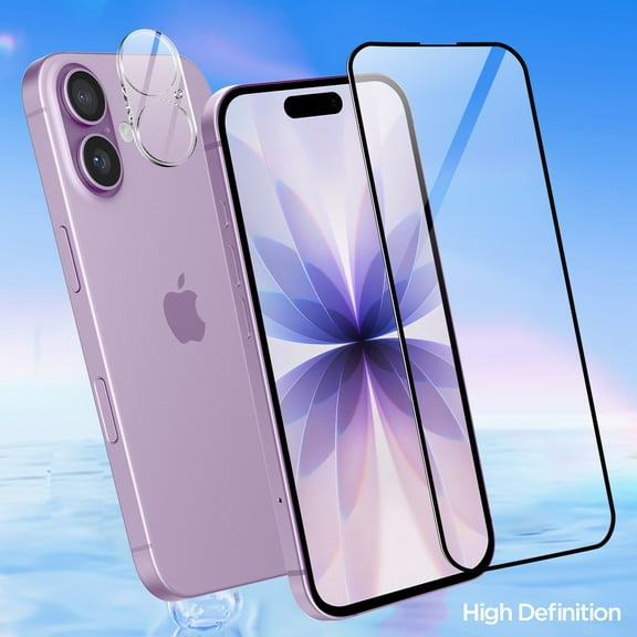 AICase 9H Tempered Glass Screen Protector+Glass Lens Protector For iPhone 17 Camera Lens Protector Flims