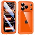 thumbnail image 1 of AICase for iPhone 17 Pro Case Waterproof Built-in Screen Protector, [Full Body Shockproof] [Dustproof] [IP68 Underwater] Phone Case Orange/Clear, 1 of 11