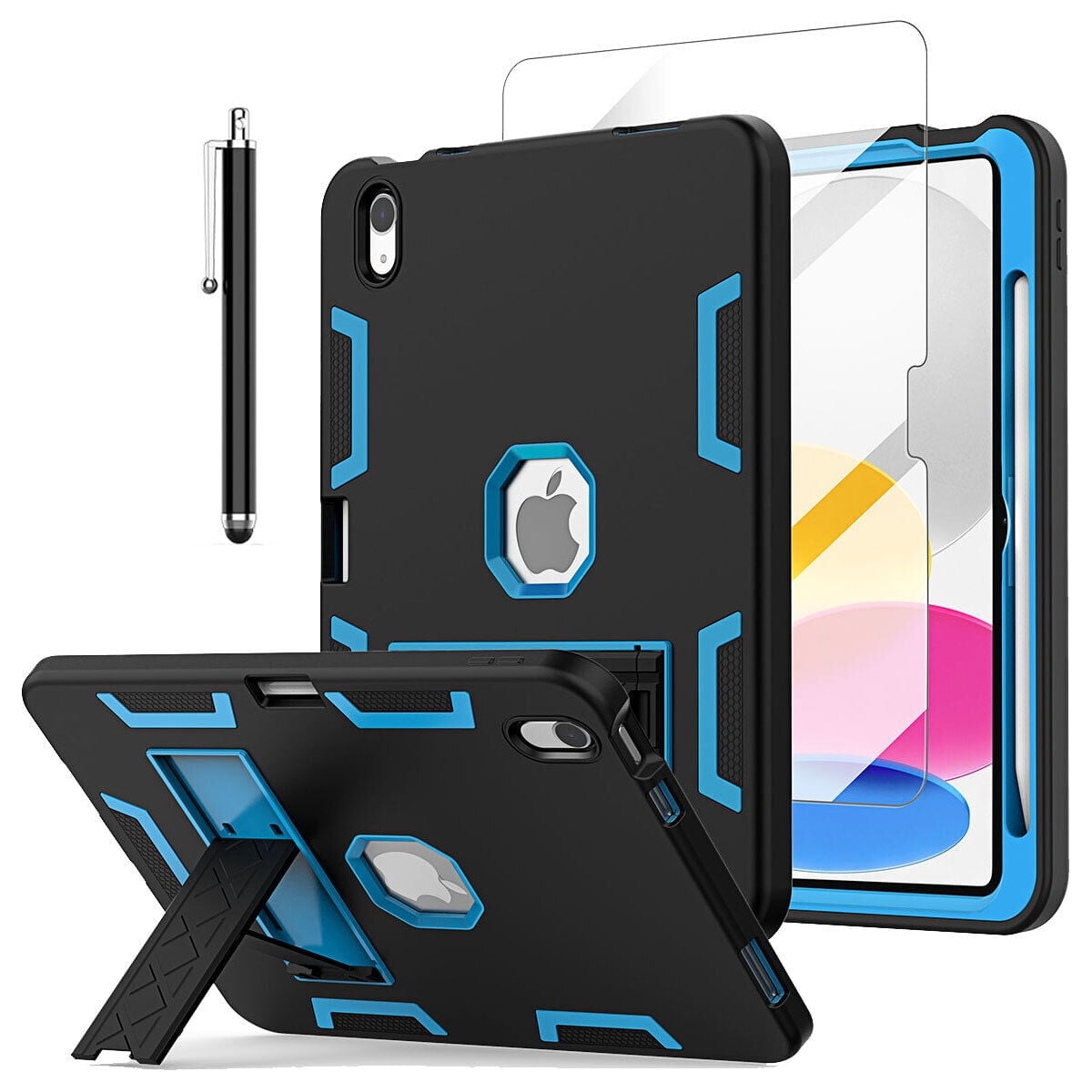 AICase For Apple iPad (A16) Case 11-inch 2025 Heavy Duty Shockproof Military Stand iPad Cover