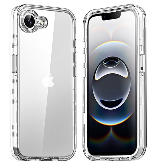 AICase For Apple iPhone 16e Case Clear Heavy Duty Shockproof 3-Layer Protective Cover Cushion Military Phone Case