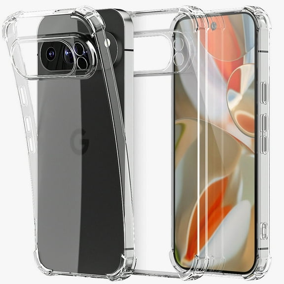 AICase For Google Pixel 9 Pro XL,For Google Pixel 9 Pro,For Google Pixel 9 Clear Slim Shockproof Bumper Case Phone Cover