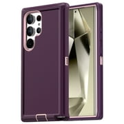 AICase For Samsung Galaxy S24 Ultra Case Heavy Duty Rugged Shockproof Protective Phone Cover ,Purple/Pink