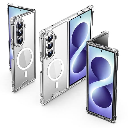 AICase For Samsung Galaxy Z Fold8 Ultra Case Clear Magnetic Shockproof Bumper Rugged MagSafe Cover