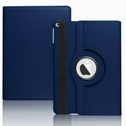 AICase For iPad 9th Generation Leather Smart Flip Case 360° Rotating Stand Cover Shockproof,Dark Blue
