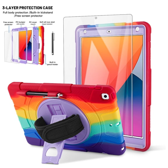 AICase For iPad 9th gengeration/ iPad 8th generation / iPad 7th generation 10.2" Rugged Case Heavy Duty Shockproof Stand Cover