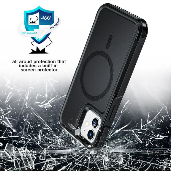 AICase For iPhone 12 Case Sturdy Phone Case for iPhone 12 Pro 6.1" Shockproof Protection Heavy Duty Armor Hard Plastic & Shock Absorption Rubber Rugged Bumper Case