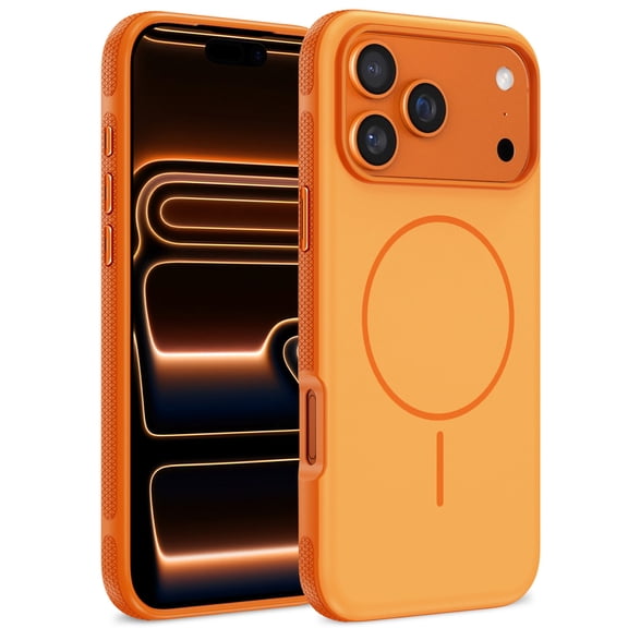 AICase For iPhone 17 Pro Max Case For iPhone 17 Pro Case For iPhone 17 Magnetic Case MagSafe Shockproof Military Hybrid Cover Orange