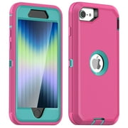 AICase For iPhone SE 3rd Generation 2022 /iPhone SE 2nd Generation 2020 Case Shockproof Heavy Duty Hard Protective Cover Built-in Screen Protector
