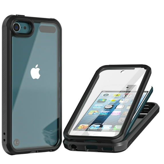 AICase Hard Case Cell Phone Case with Build in Screen Protector for Apple, Black