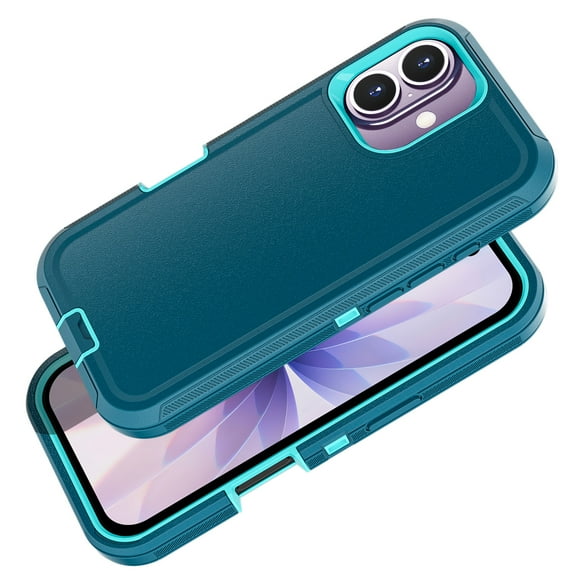 AICase Heavy Duty Case For iPhone 17 6.3inch Tough Shockproof Full Body 3-Layer Bumper Protective Cover,Lake Blue