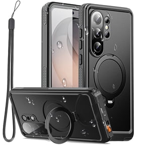 AICase Magnetic & Stand for Samsung Galaxy S26 Ultra Case Waterproof Built-in Screen Protector Invisible Kickstand 360° Full Body Sealed Protective Dustproof Shockproof Case