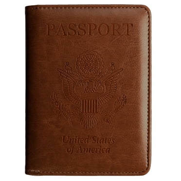 Slim Leather Passport Wallet – RFID Blocking, ID & Credit Card Holder, Travel Wallet, Unisex