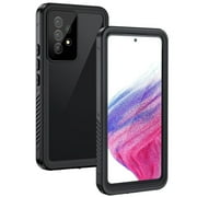 AICase For Samsung Galaxy A53 5G Case IP68 Waterproof Dustproof Case with Built-in Screen Protector, Rugged Full Body Shockproof Phone Cover for Samsung A53 5G, Black/Clear