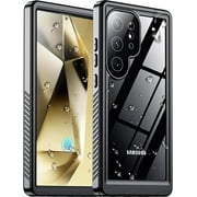 AICase for Samsung Galaxy S24 Ultra Case Waterproof, Built-in Screen Protector Full Protection Heavy Duty Shockproof Anti-Scratched Rugged Case for Galaxy S24 Ultra 6.8'' (Black/Clear)