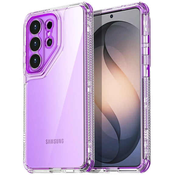 AICase for Samsung Galaxy S26 Ultra Case Clear 3 in 1 Heavy Duty Drop Protection Full Body Rugged Shockproof/Dust Proof 3-Layer Military Protective Tough Durable Cover,Transparent Purple