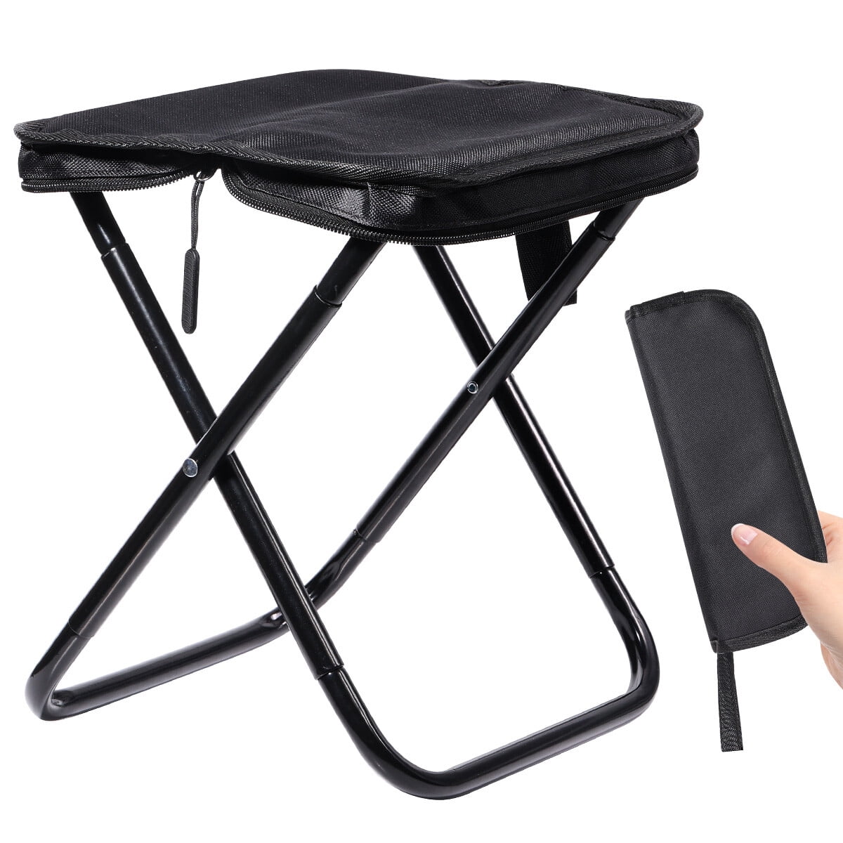 AICase Upgraded Portable Folding Stool 11 Inch Camping Stool for Adults ...
