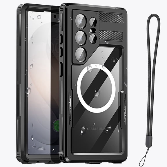 AICase Waterproof Case Cover for Samsung Galaxy S26 Ultra, IP68 Waterproof Full Body Protective Shockproof Case with Build in Screen Protector Anti-Scratch Cell Phone Case,Black