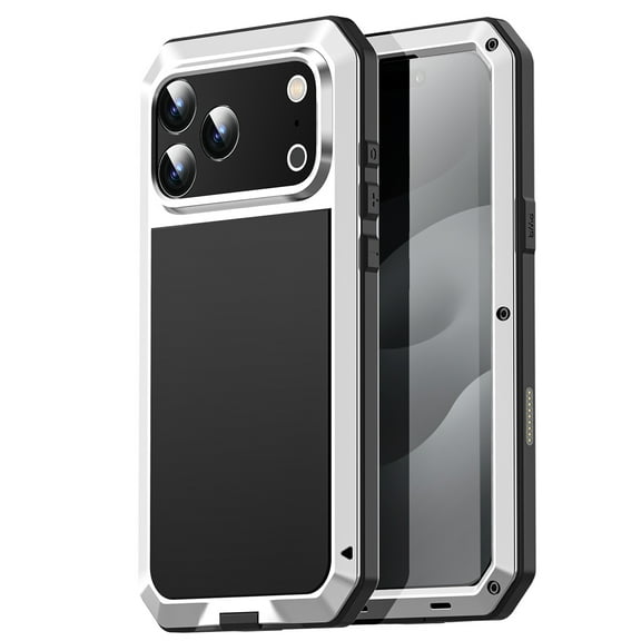 AICase For iPhone 17 Pro Max/iPhone  Air /iPhone 17 Pro/iPhone 17 Shockproof Aluminum Metal Case Heavy Duty Shockproof Tough Rugged Case with Built-in Glass Screen Protector 360 Full Body DustProof