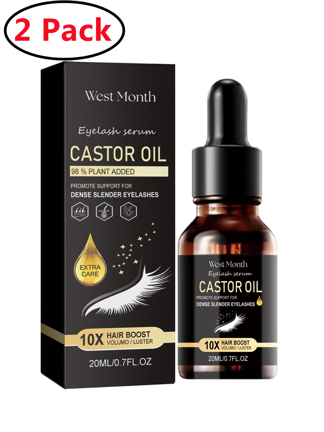 AIDAIMZ 2 Pack Eyelash PhysicianFormulated Serum for Fuller & Longer