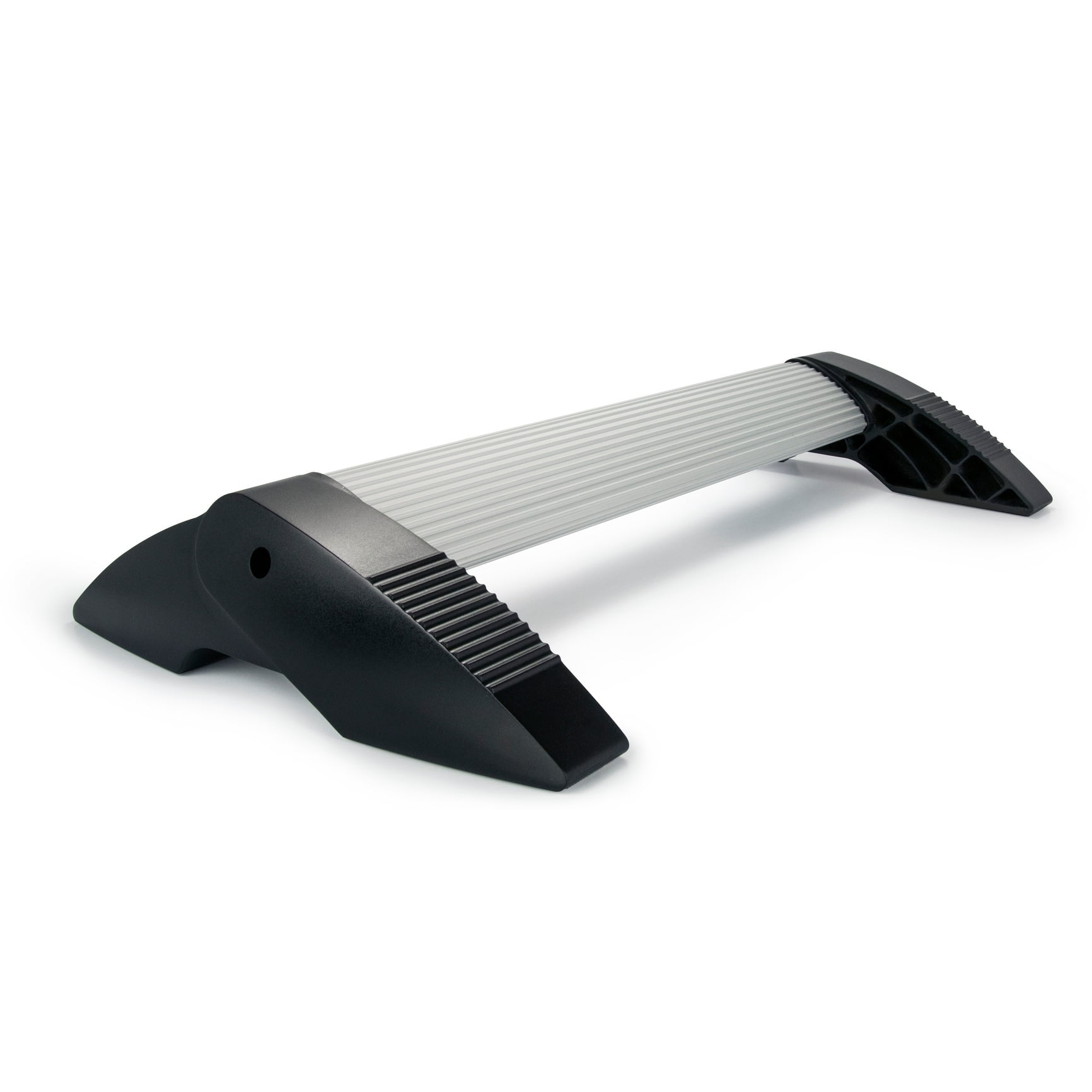Ergonomic Black and Aluminum Adjustable Footrest