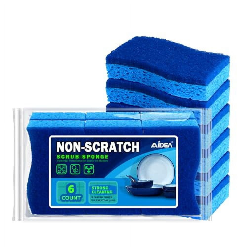 AIDEABrite NonScratch Scrub Sponge6 Count, Sponges for Dishes
