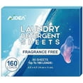 AIDEA Laundry Detergent Sheets, Unscented(160 Loads) 80 Sheets, Eco