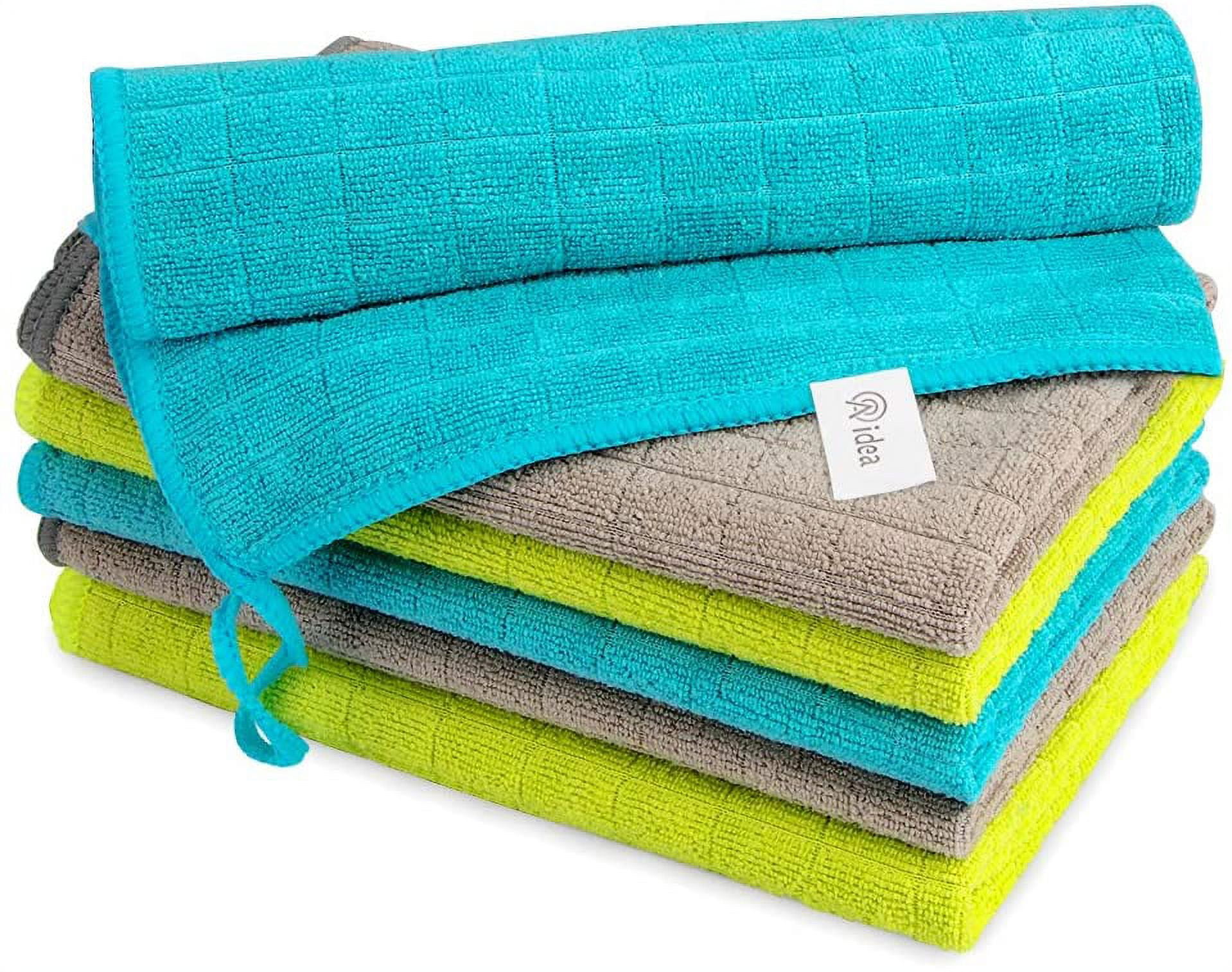 AIDEA Microfiber Cleaning Cloths6PK, Kitchen Towels Cleaning Dish