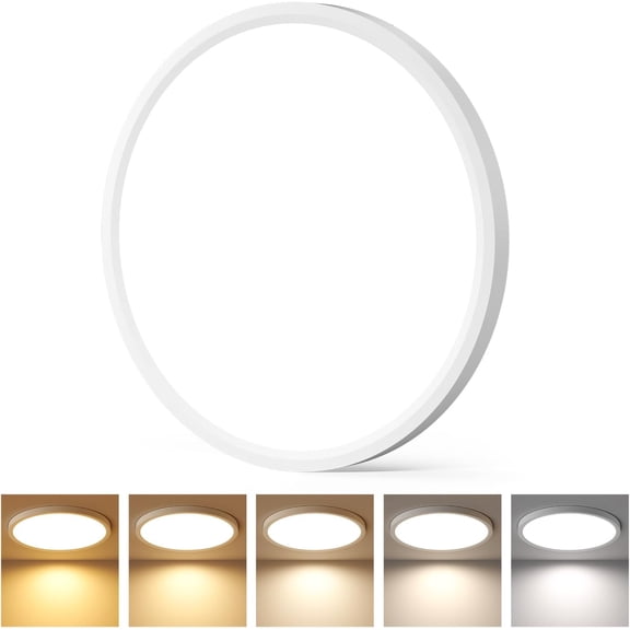 AIDEL 4 Pack 12 Inch LED Flush Mount Ceiling Light, 2400LM Bright Dimmable Round Fixture for Hallway Closet