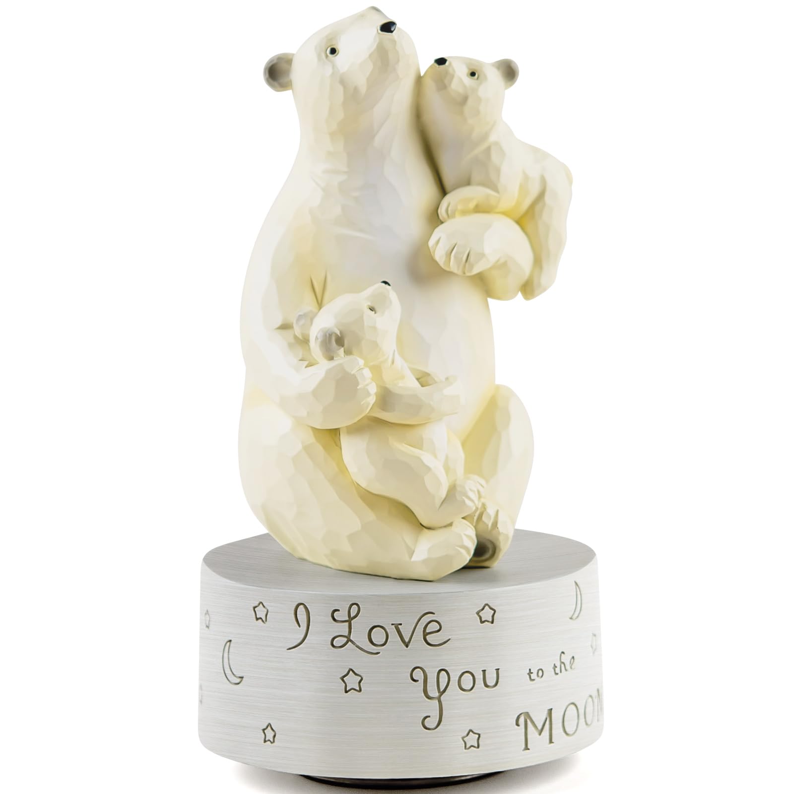 Bear Music Box - Father & Daughter Sculpture Plays 'What A Wonderful World' For Father's Day & Birthdays