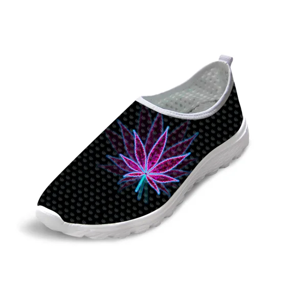 AIDS Days Flat Female Shoes Women Autism Awareness Printed Women's Sneakers Breathable Mesh Flats Teens Girls Low Top Shoes